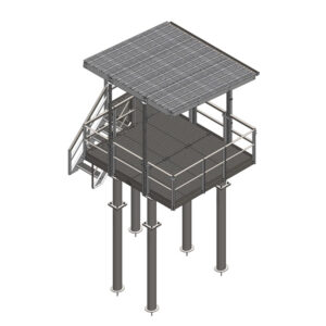 12’ X 11’ Elevated Platform with Canopy and Landing