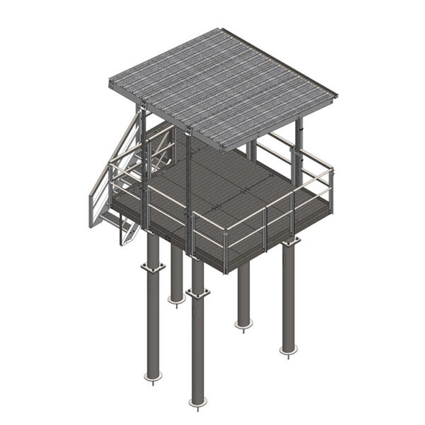 12’ X 11’ Elevated Platform with Canopy and Landing