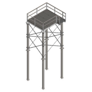 9.5’ X 11.5’ Elevated Platform with Connecting Bridge Assembly