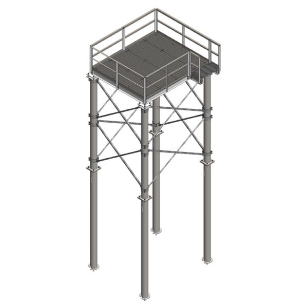 9.5’ X 11.5’ Elevated Platform with Connecting Bridge Assembly