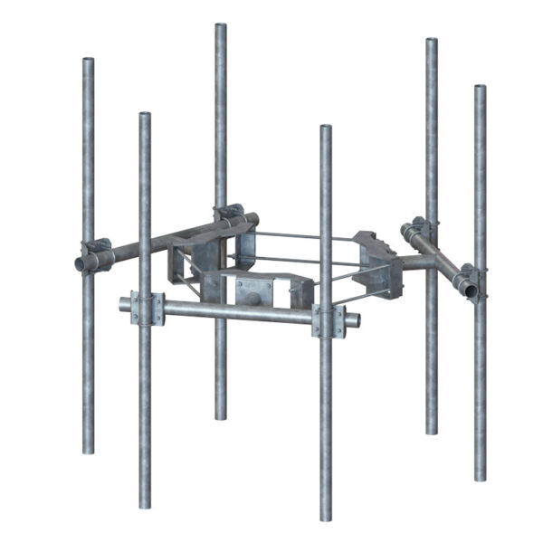 3 Sector, 2 Unit Monopole Low-Profile T-Arm Mount Assembly
