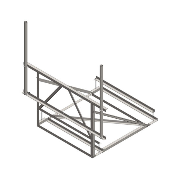 2 Unit Rooftop Sled Mount 10' face