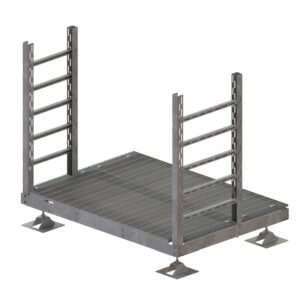 5' X 7' Gravity Mount Equipment Platform, (2) H-Frame