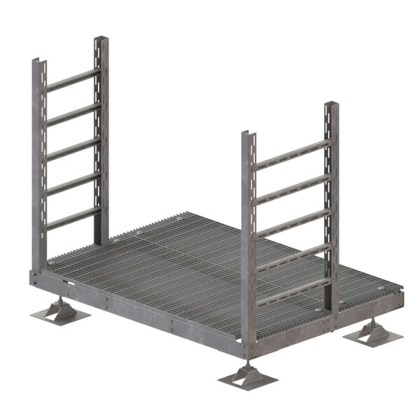 5' X 7' Gravity Mount Equipment Platform, (2) H-Frame