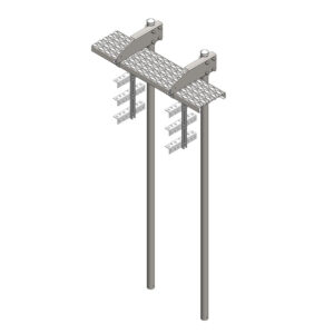 12” Ice Bridge Kit With Trapeze, Direct Burial 103.44” Posts