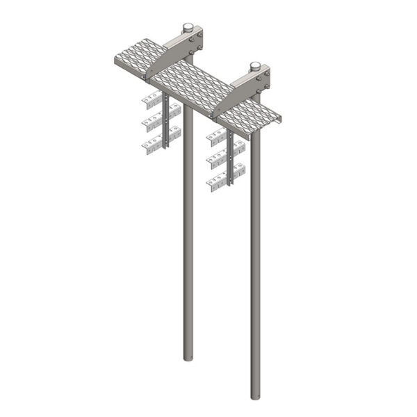 12” Ice Bridge Kit With Trapeze, Direct Burial 103.44” Posts