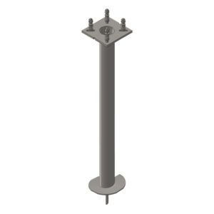 6” x 7 ft Helical Pier Foundation with 15” Top Plate