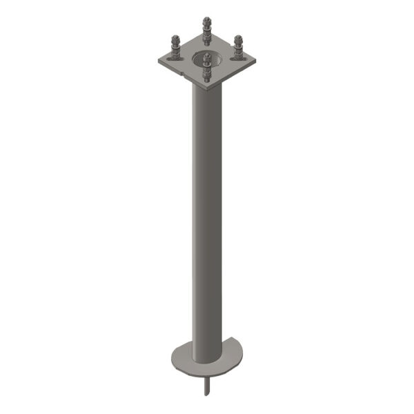 6” x 7 ft Helical Pier Foundation with 15” Top Plate