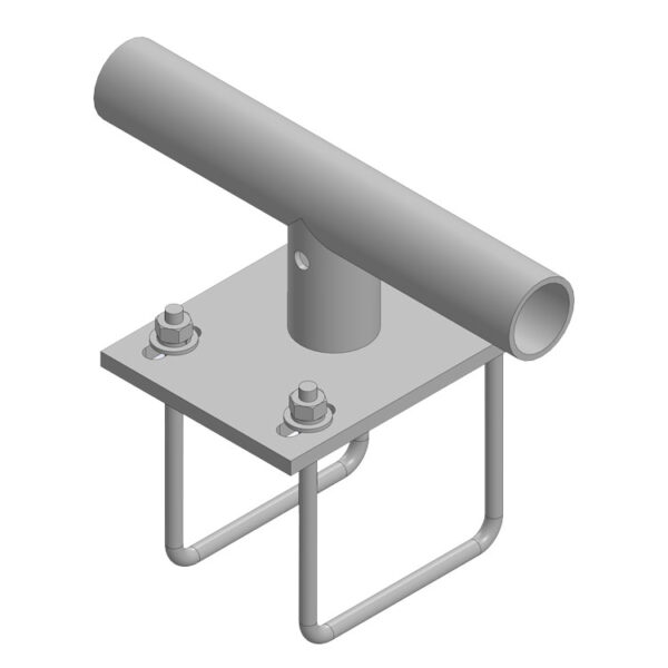Single Square Mast Antenna Mount Kit