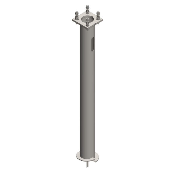 10” x 10 ft Helical Pier Foundation with 1.25” Gusseted Base Plate