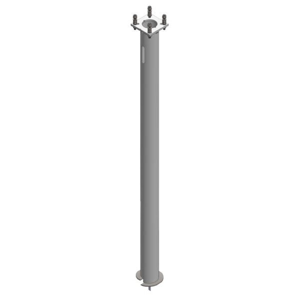10” x 15 ft Helical Pier Foundation with 1.25” Gusseted Base Plate