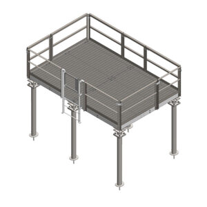 10’ X 15’ Elevated Bolt-Together Platform with Ladder and Safety Gate