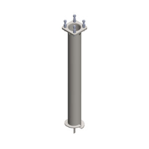 10” x 8 ft Helical Pier Foundation with 1.25” Gusseted Base Plate