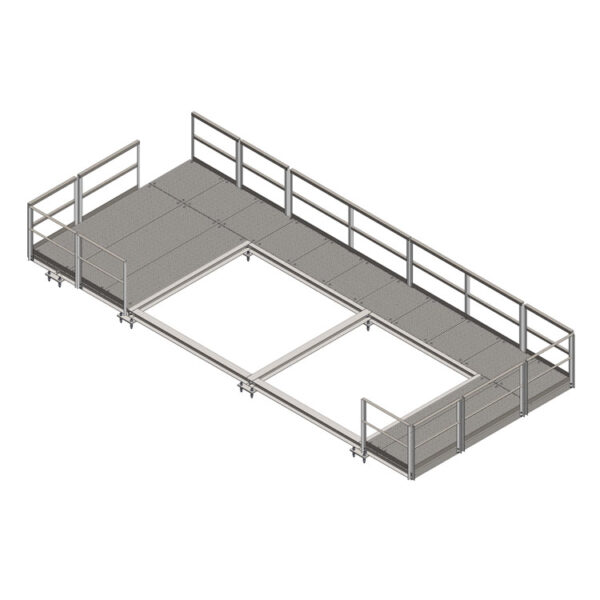 13.5’ X 32.5’ Elevated Platform with Walkway for 10’x20’ Hut