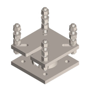 6" Pad Mount Extension, Quad Mount