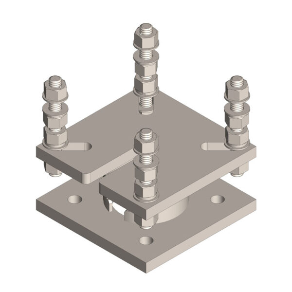 6" Pad Mount Extension, Quad Mount