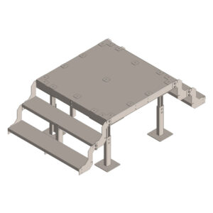 4' X 4' Step Over with Gravity Feet 28'' Elevation, No Handrails