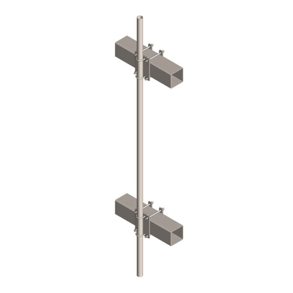 Crossover Plate Kit, 2.5'' Pipe to 8'' Square Tube