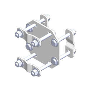 Crossover Plate Kit, 2.5" X 2.5" Pipe, With V-Clamp