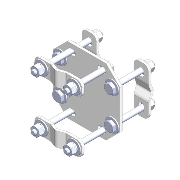 Crossover Plate Kit, 2.5" X 2.5" Pipe, With V-Clamp