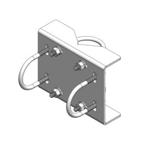 Heavy Duty Crossover Plate  Kit, 3.5" X 3.5", With U-Bolts