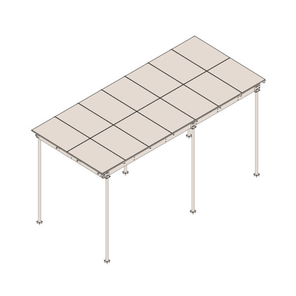 10' X 25' Pad-Mount Bolt-Together Solar Canopy