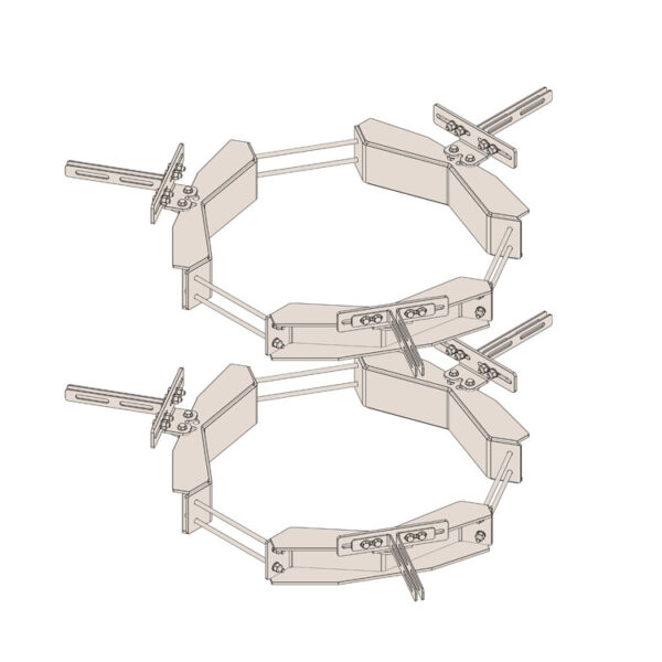 Trilateral™ Flush Mount 14” - 24” Dia. Pole with Extension Bracket