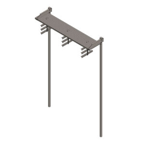 24" Wide Ice Bridge Kit Trapeze, Direct Burial 183” Posts