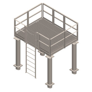 8’ X 10' Bolt Together Platform with Ladder