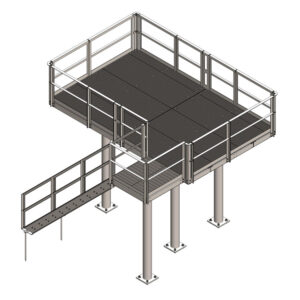 10' X 16' Generator Platform Assembly with Stair