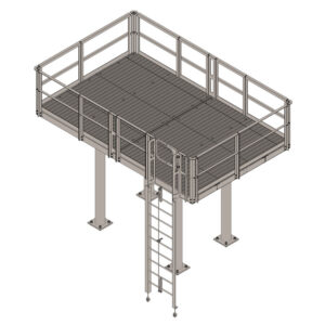 10' X 16' Generator Platform Assembly with Ladder