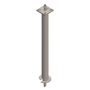 6” X 7 ft Helical Pier Foundation with Single 12” Flight
